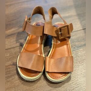 GB Girl Leather Ankle Strap Sandals Size 11